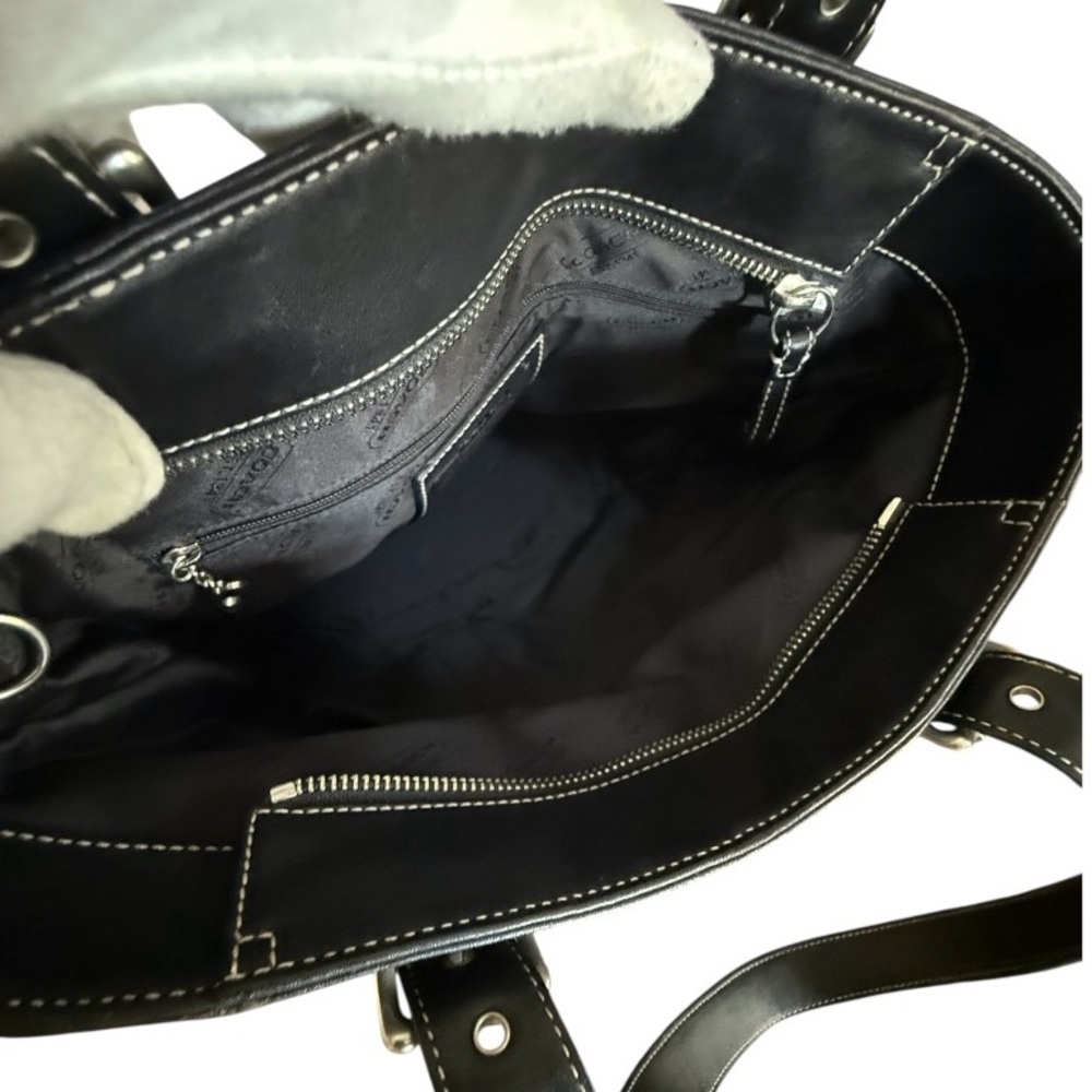 Authentic Coach Hampton Black Leather Tote Bag! - Picture 12 of 16